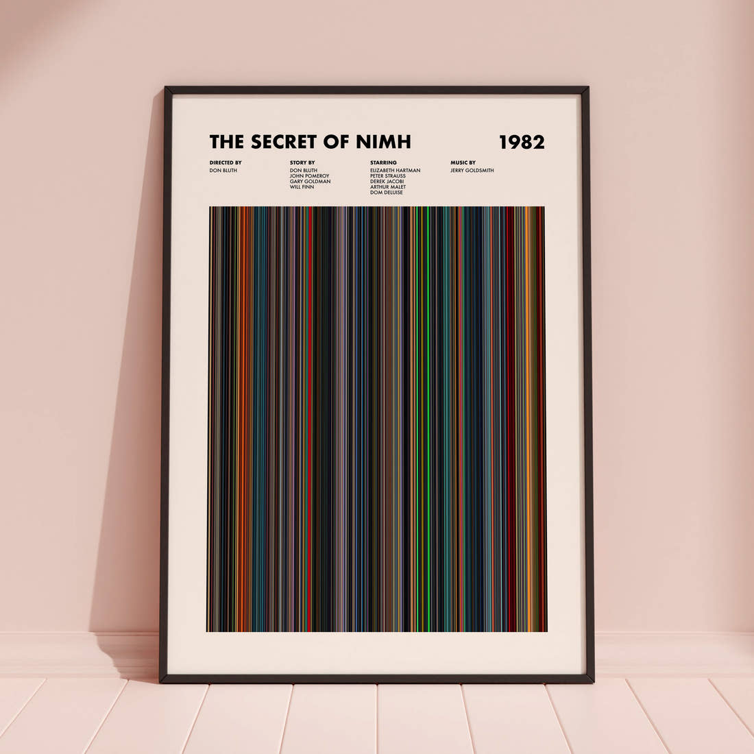 The Secret of NIMH Movie Barcode Poster