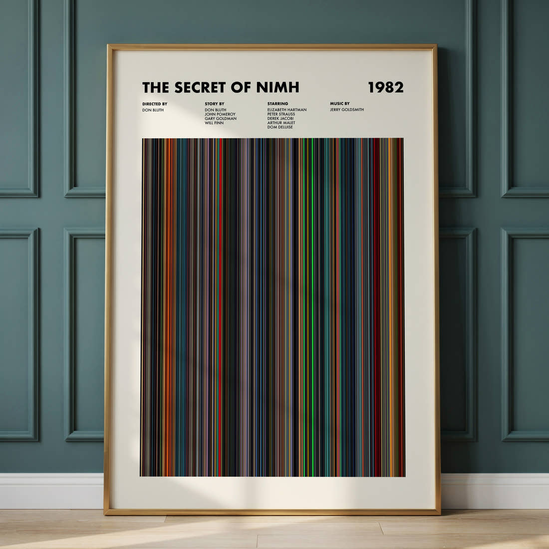 The Secret of NIMH Movie Barcode Poster