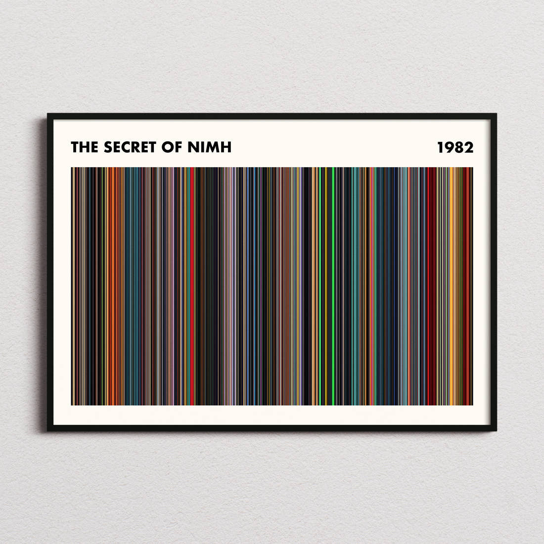 The Secret of NIMH Movie Barcode Poster - Simplified