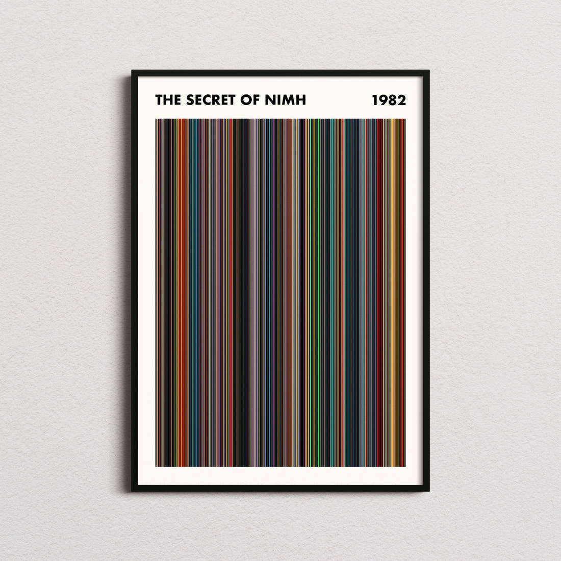 The Secret of NIMH Movie Barcode Poster - Simplified