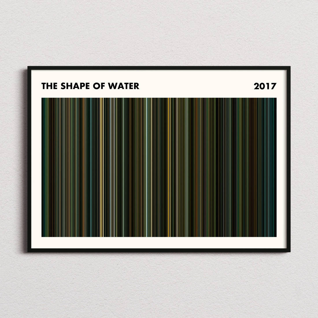 The Shape of Water Movie Barcode Poster - Simplified