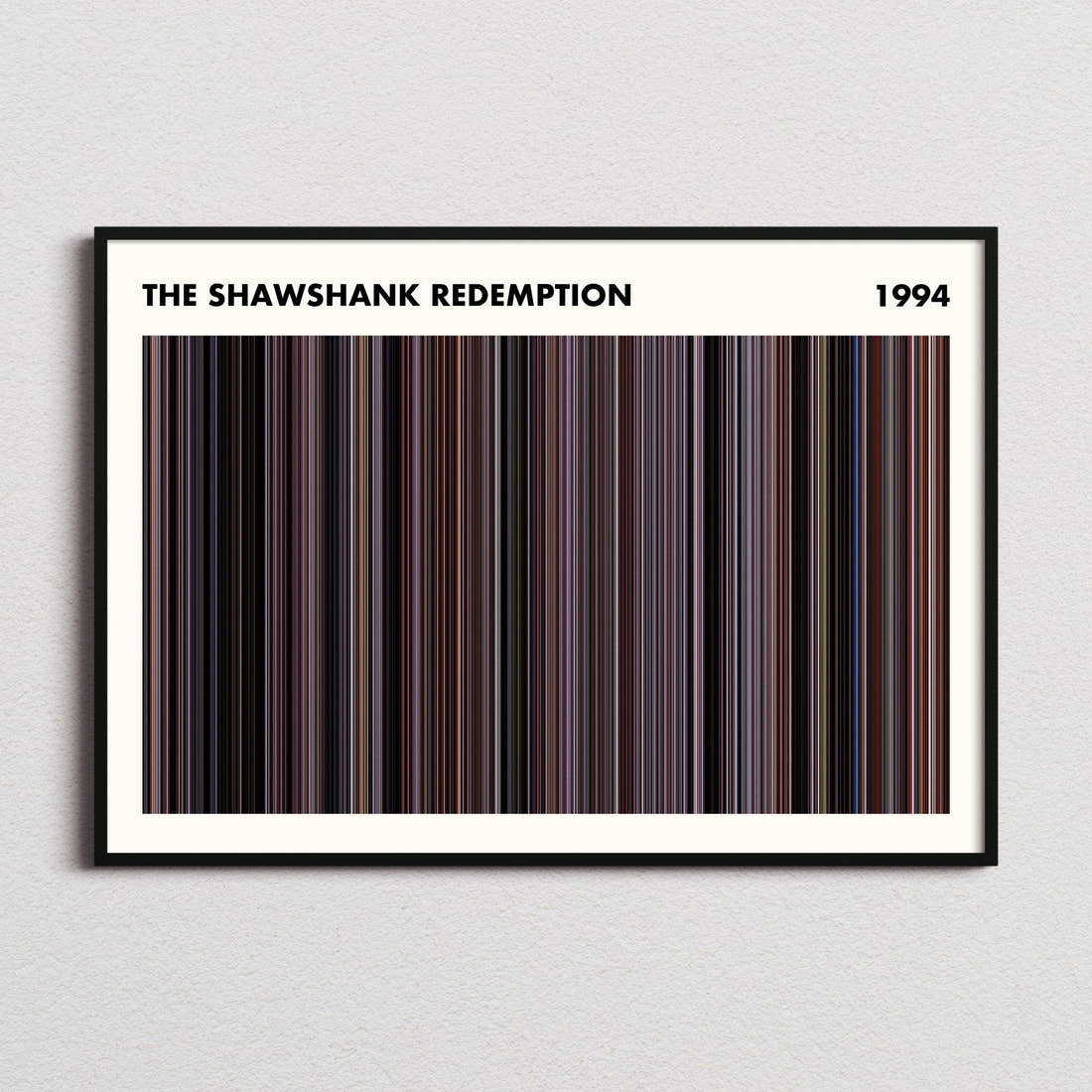 The Shawshank Redemption Movie Barcode Poster - Simplified