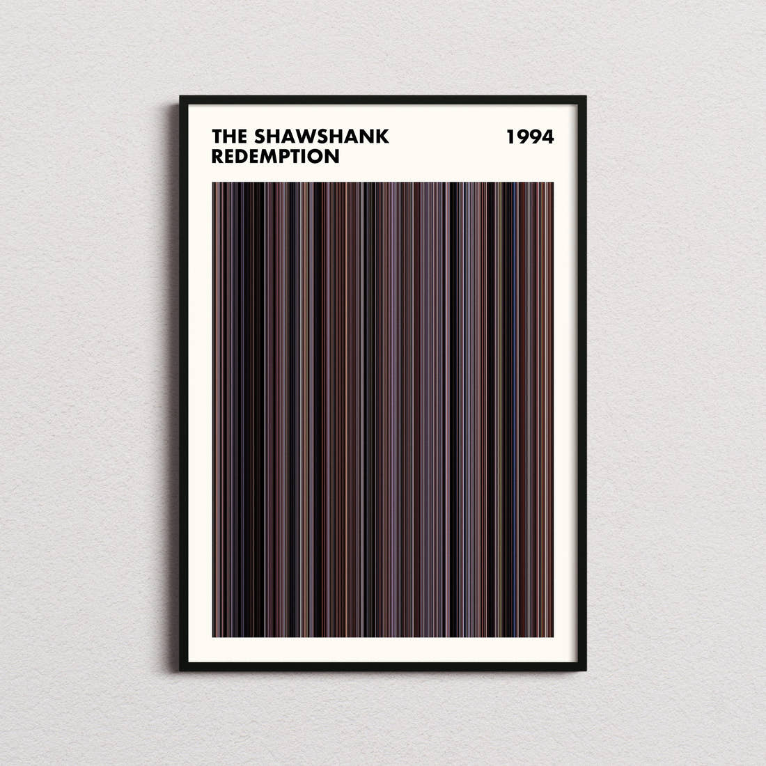 The Shawshank Redemption Movie Barcode Poster - Simplified