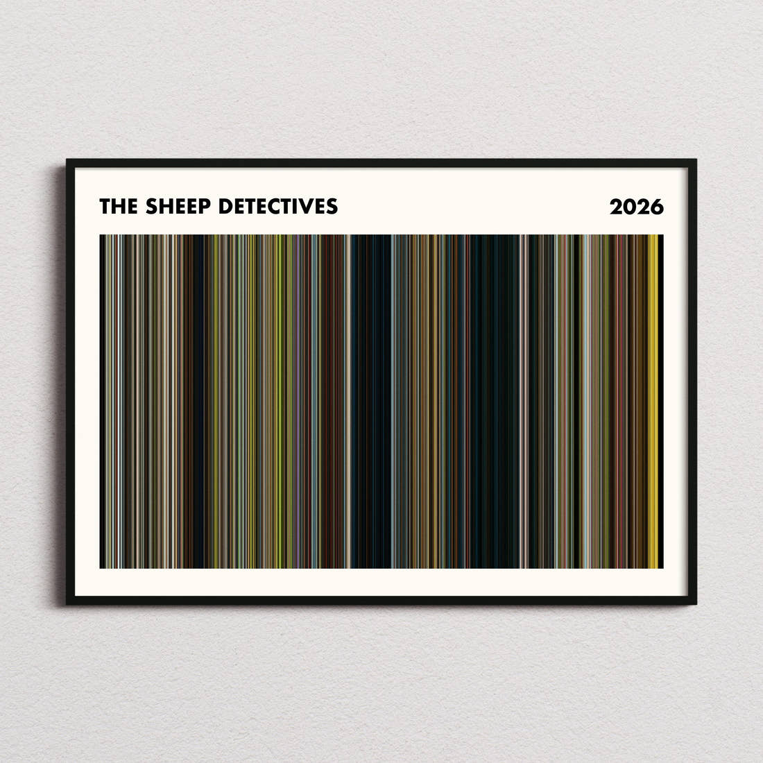 The Sheep Detectives Movie Barcode Poster - Simplified