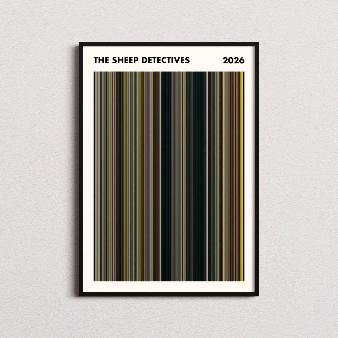 The Sheep Detectives Movie Barcode Poster - Simplified