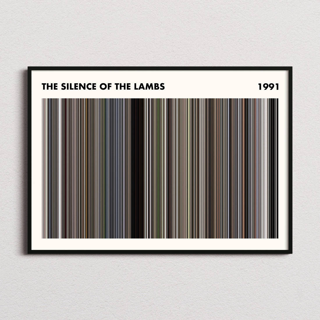 The Silence Of The Lambs Movie Barcode Poster - Simplified