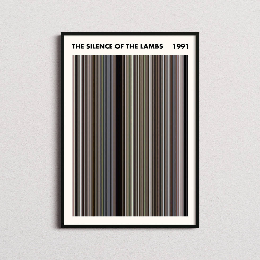 The Silence of the Lambs Movie Barcode Poster - Simplified