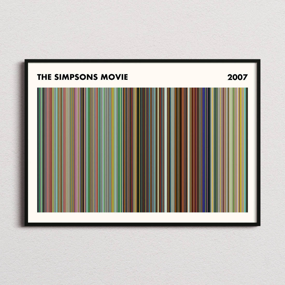 The Simpsons Movie Barcode Poster - Simplified