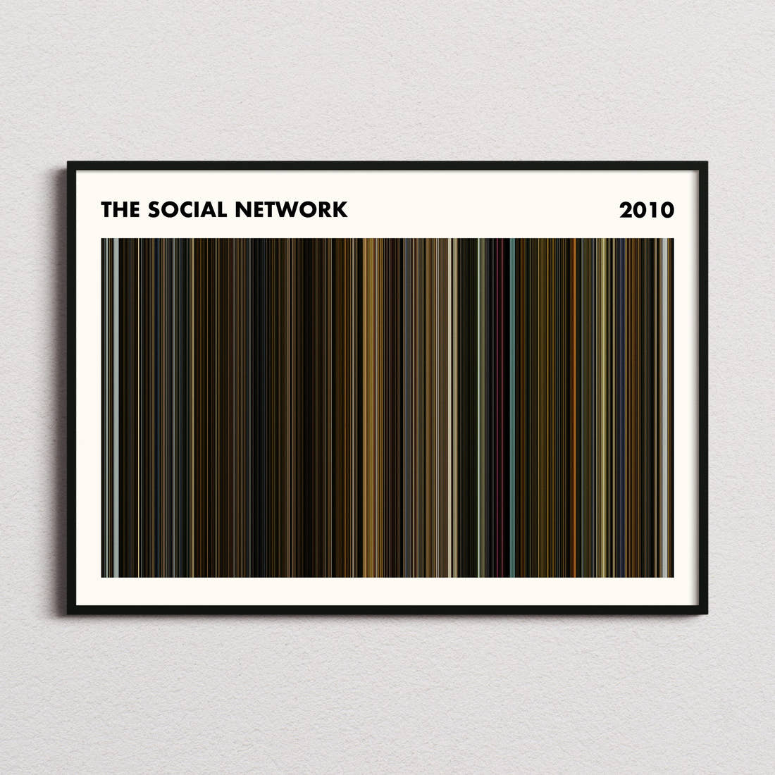 The Social Network Movie Barcode Poster - Simplified