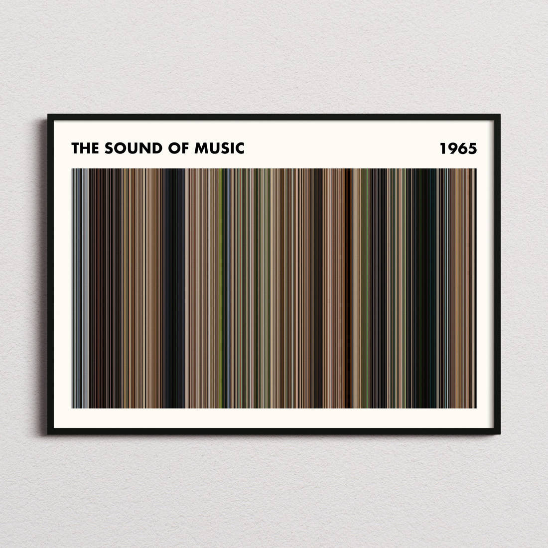 The Sound Of Music Movie Barcode Poster - Simplified