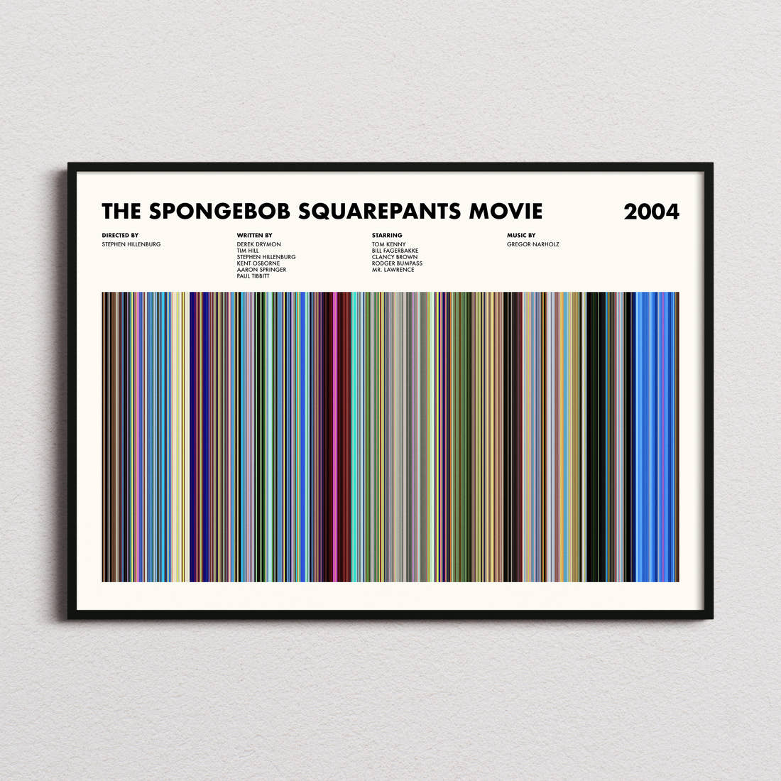 The SpongeBob SquarePants Movie Barcode Poster