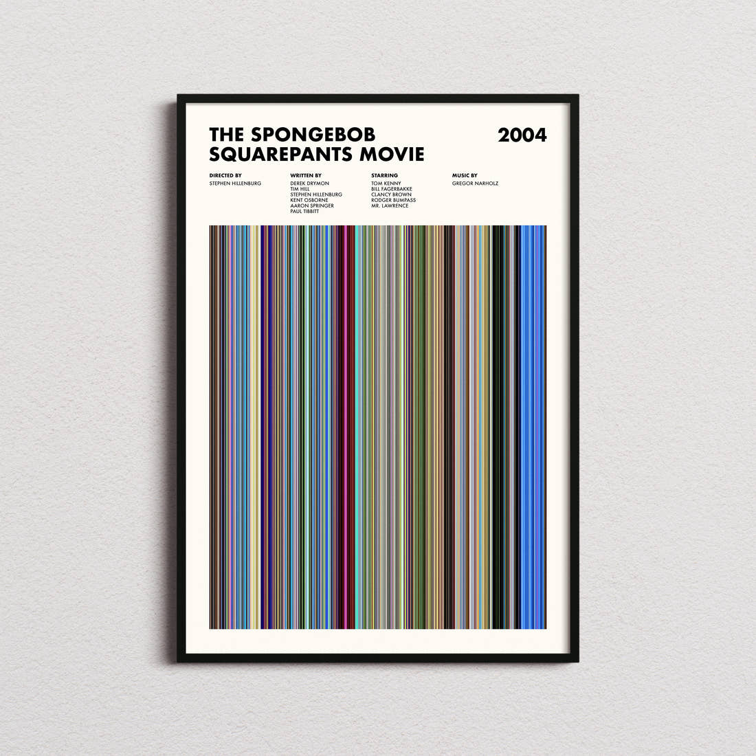The SpongeBob SquarePants Movie Barcode Poster