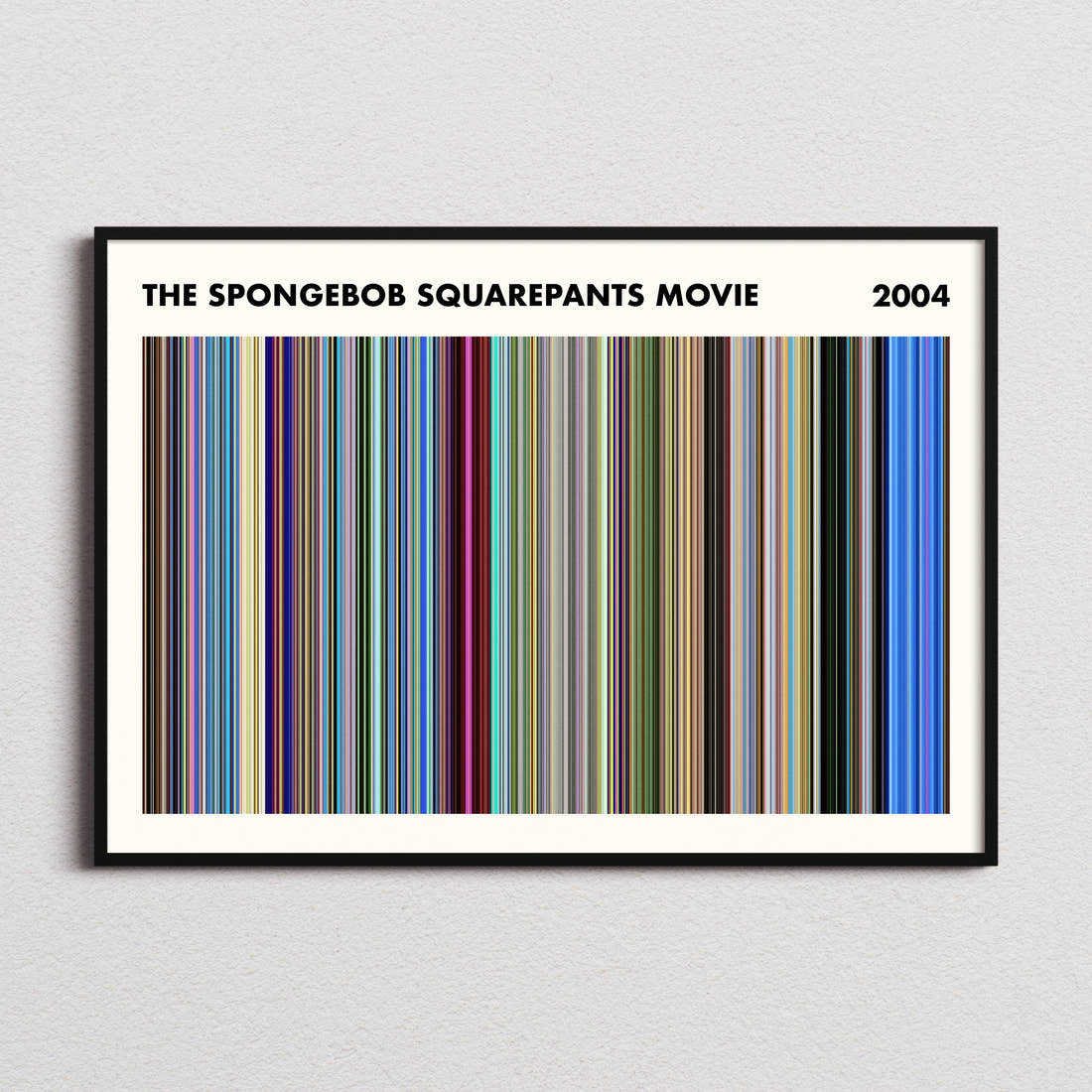 The SpongeBob SquarePants Movie Barcode Poster - Simplified