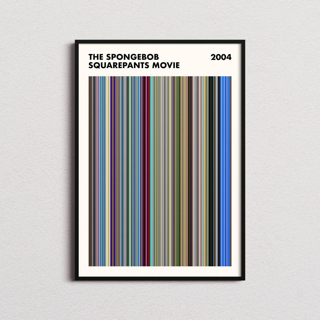 The SpongeBob SquarePants Movie Barcode Poster - Simplified