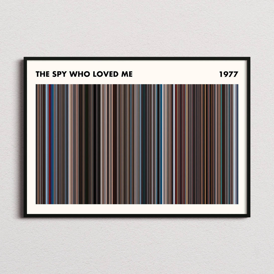 The Spy Who Loved Me Movie Barcode Poster - Simplified