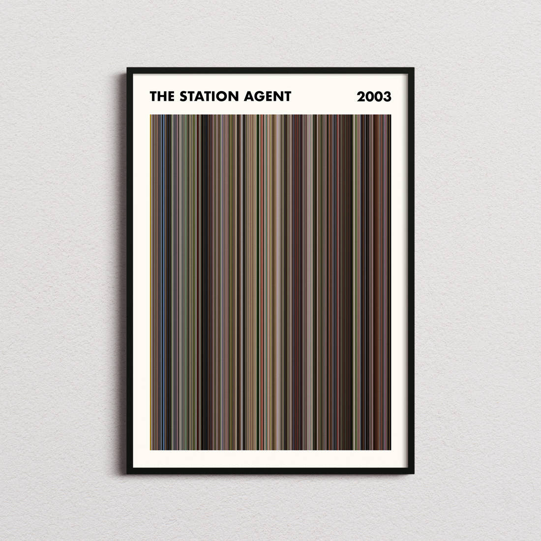 The Station Agent Movie Barcode Poster - Simplified