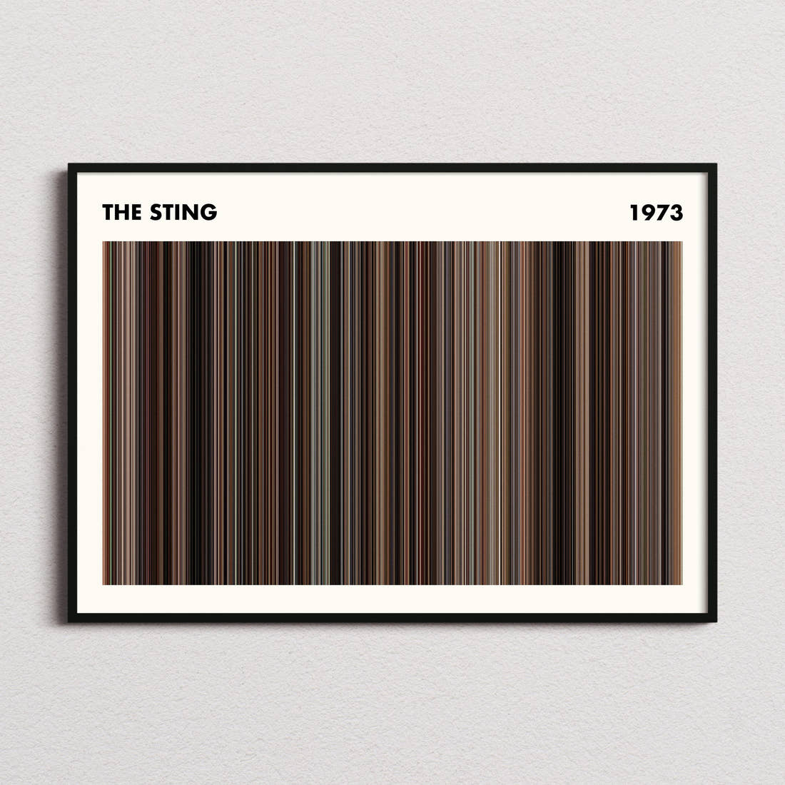 The Sting Movie Barcode Poster - Simplified