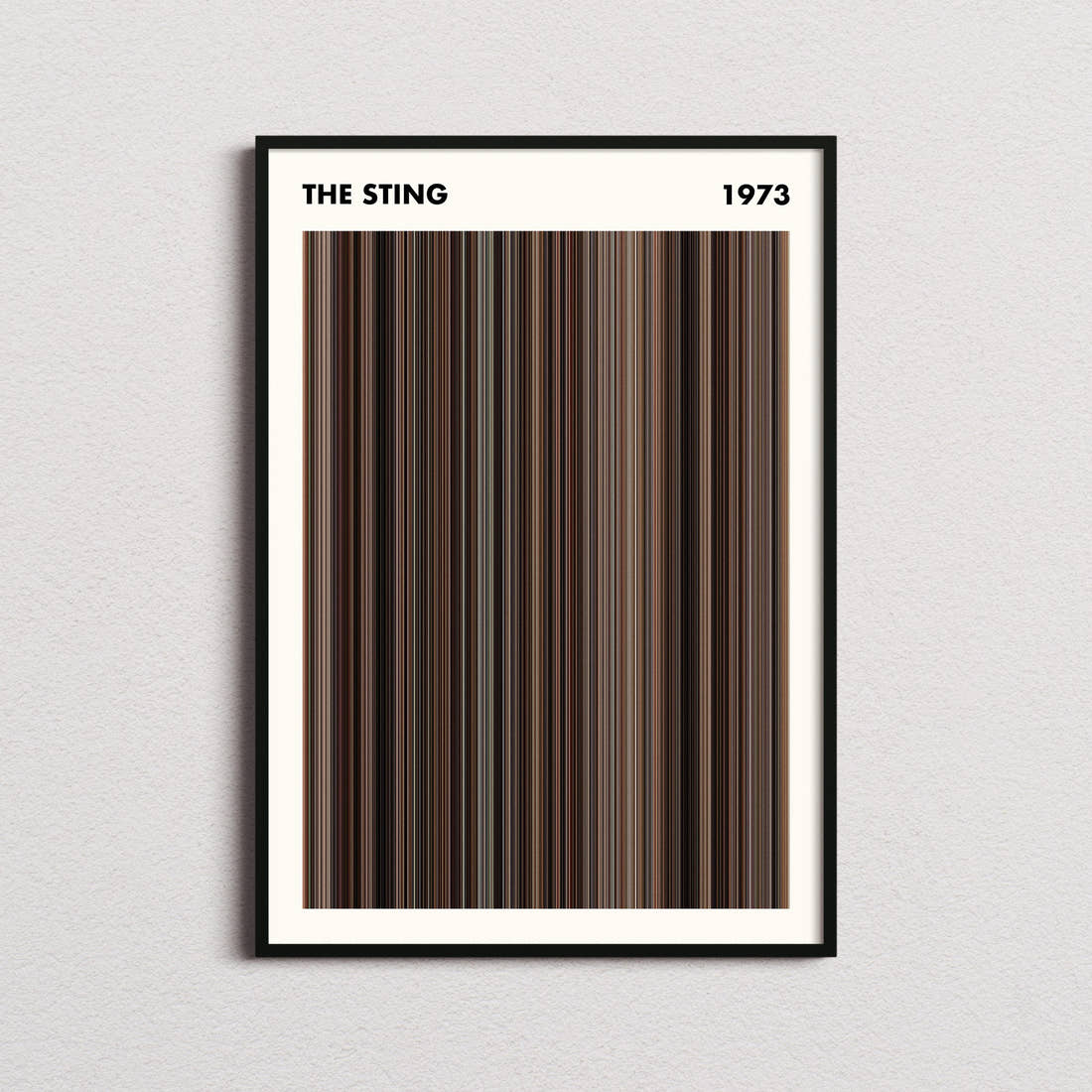 The Sting Movie Barcode Poster - Simplified