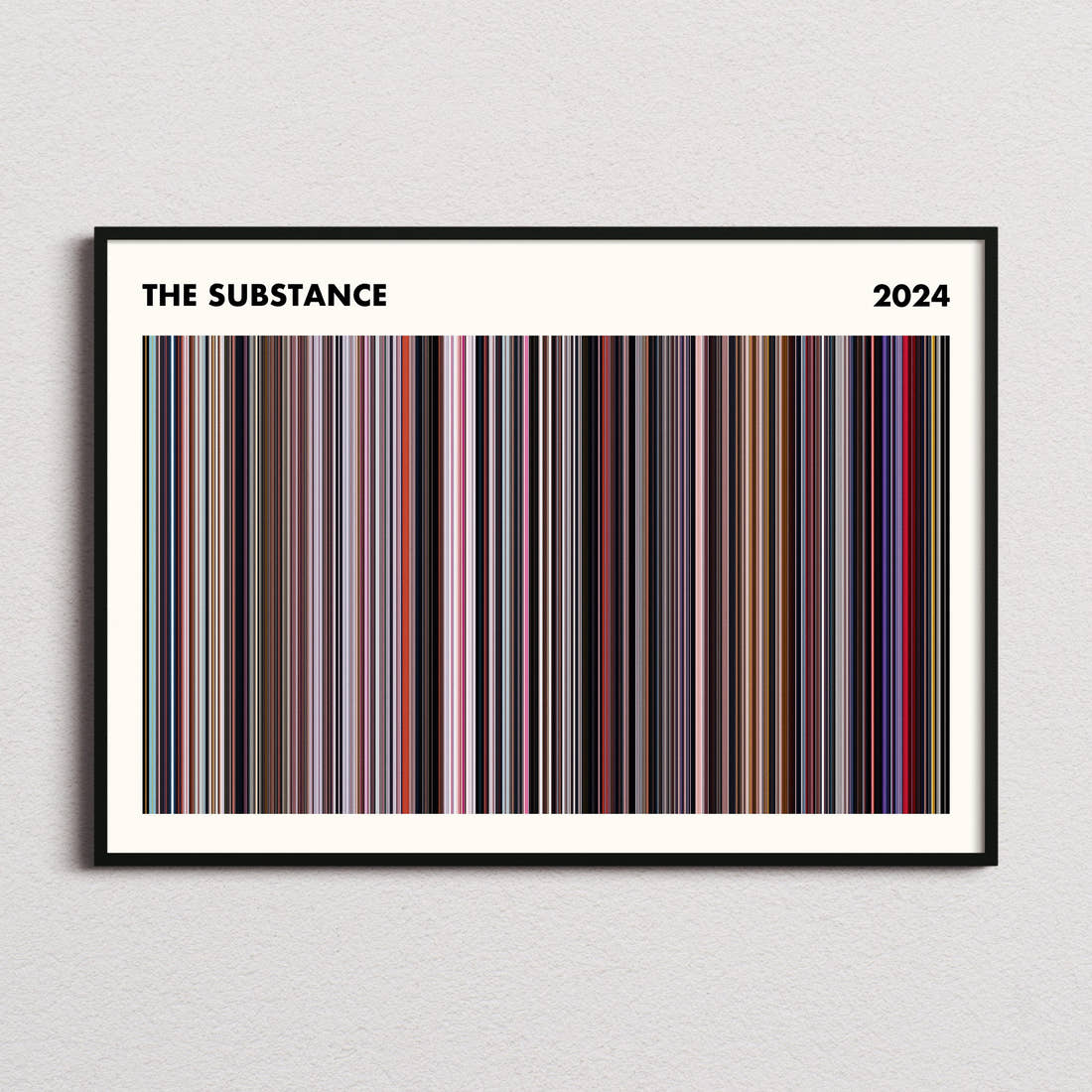The Substance Movie Barcode Poster - Simplified