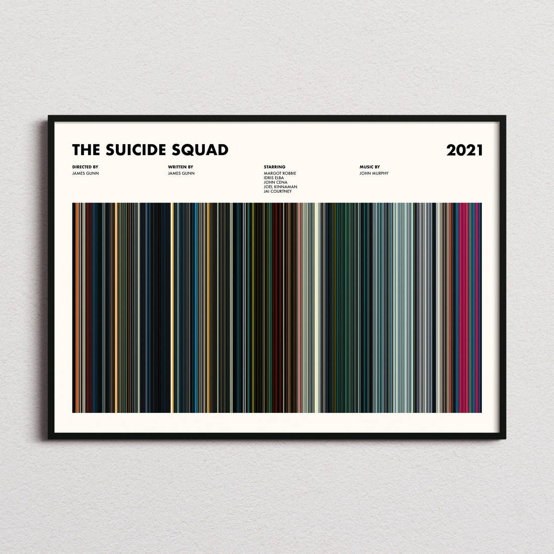 The Suicide Squad Movie Barcode Poster