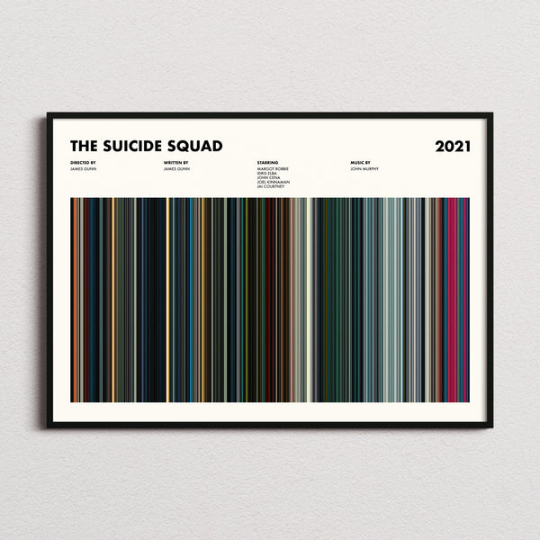 The Suicide Squad Movie Barcode Poster