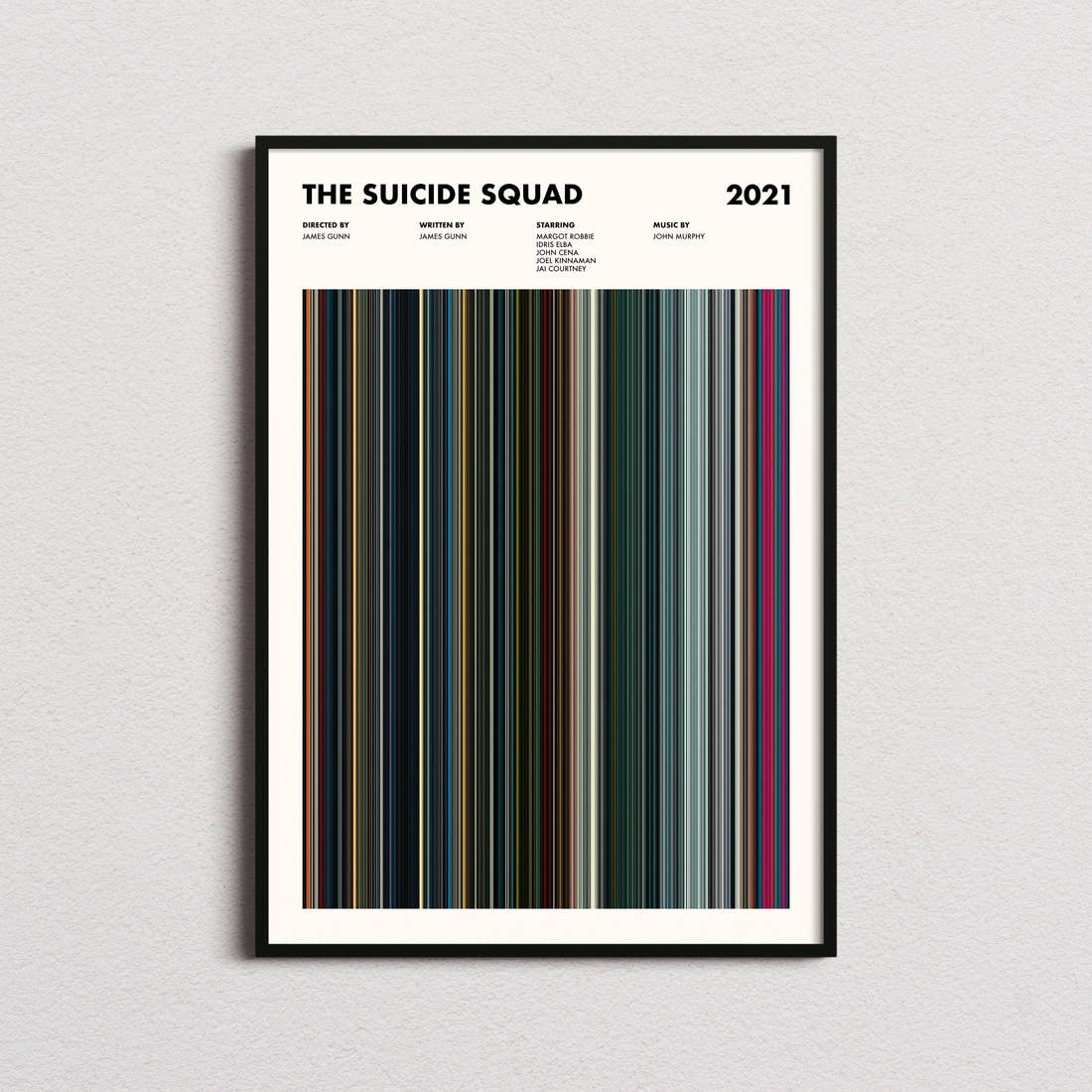 The Suicide Squad Movie Barcode Poster