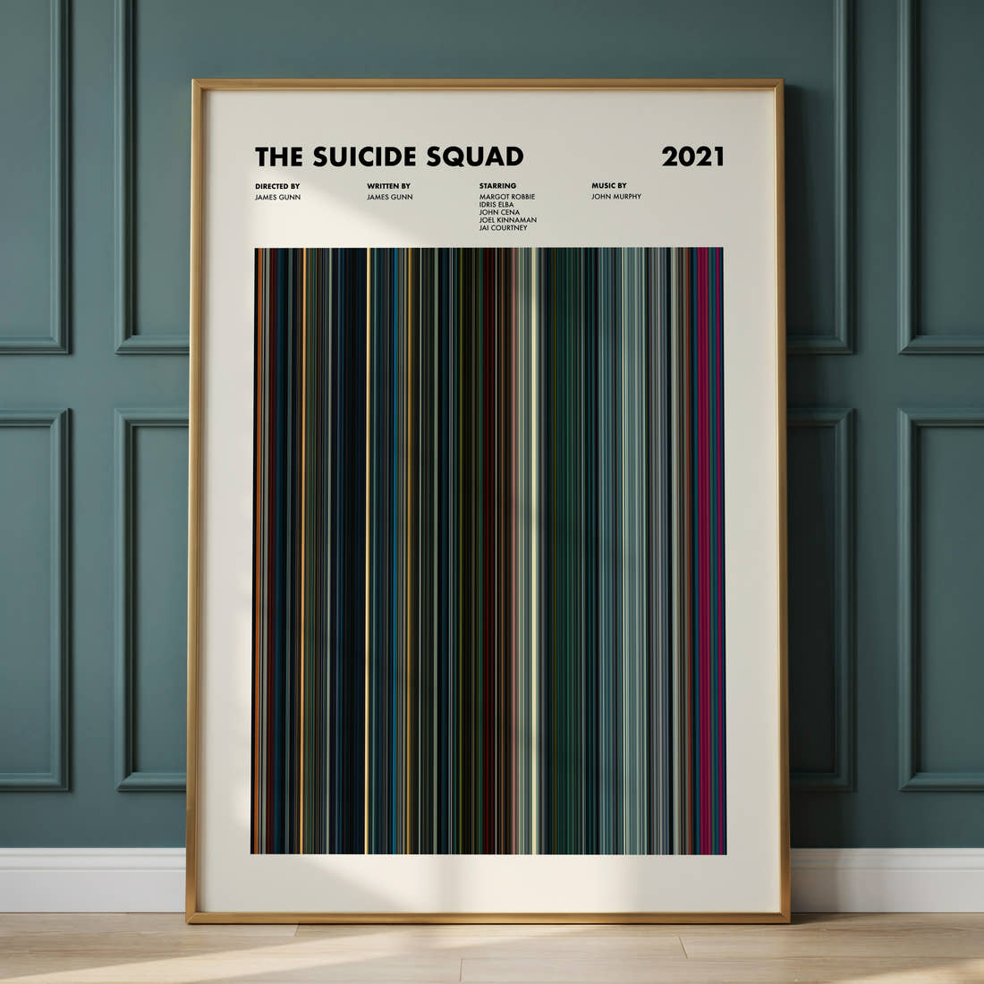 The Suicide Squad Movie Barcode Poster