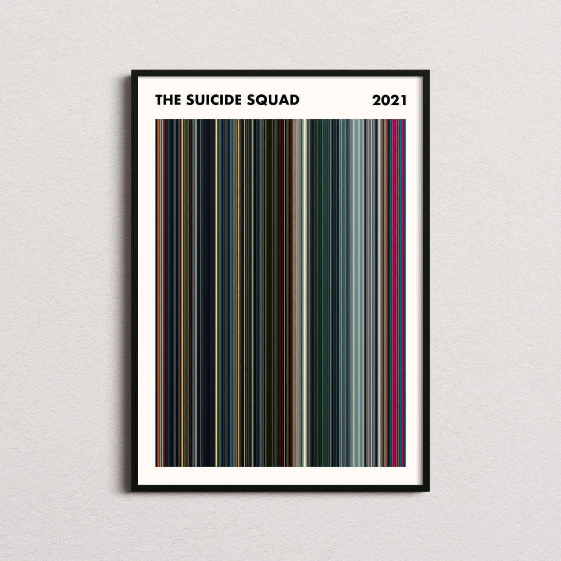 The Suicide Squad Movie Barcode Poster - Simplified