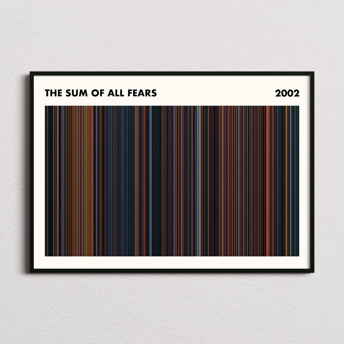 The Sum of All Fears Movie Barcode Poster - Simplified