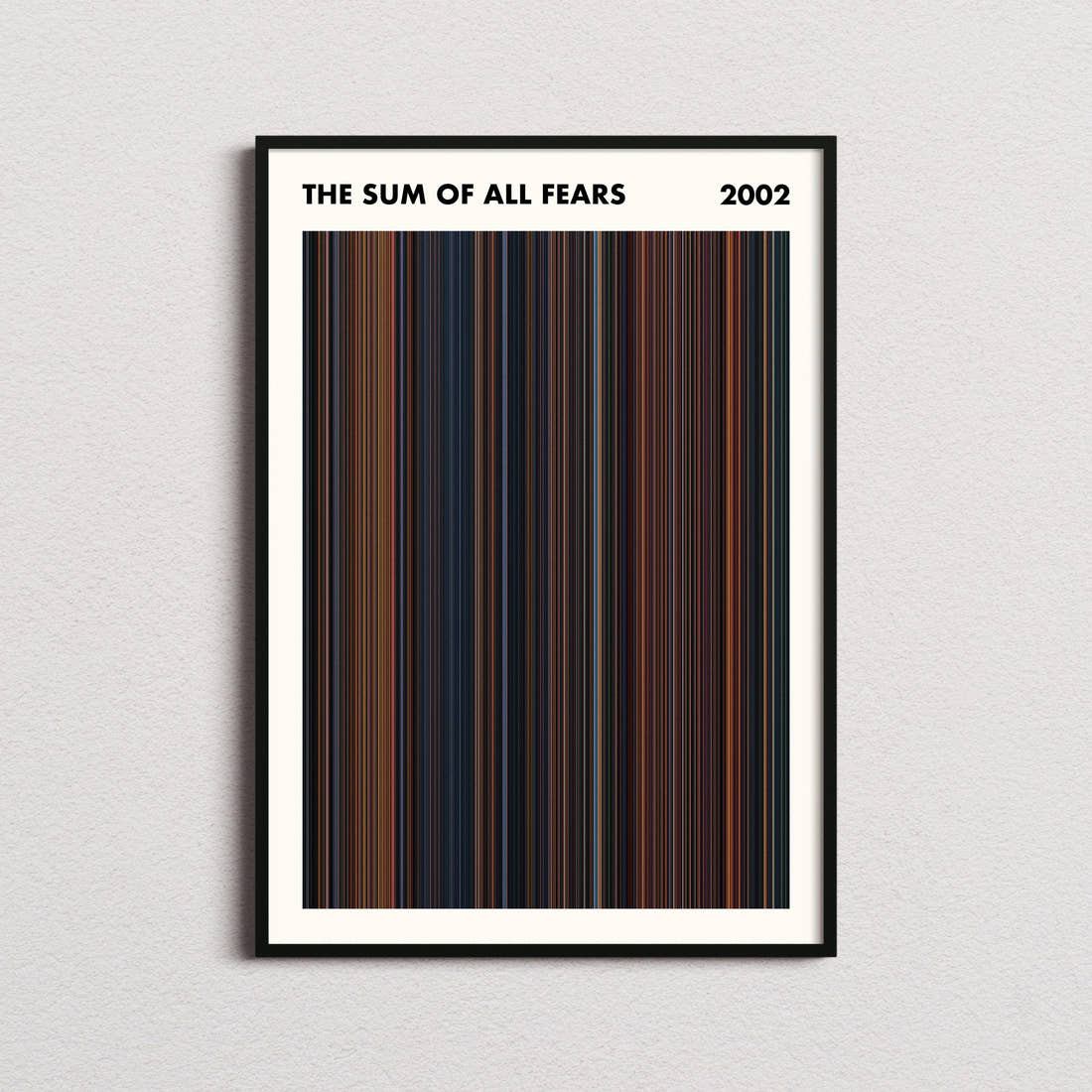 The Sum of All Fears Movie Barcode Poster - Simplified