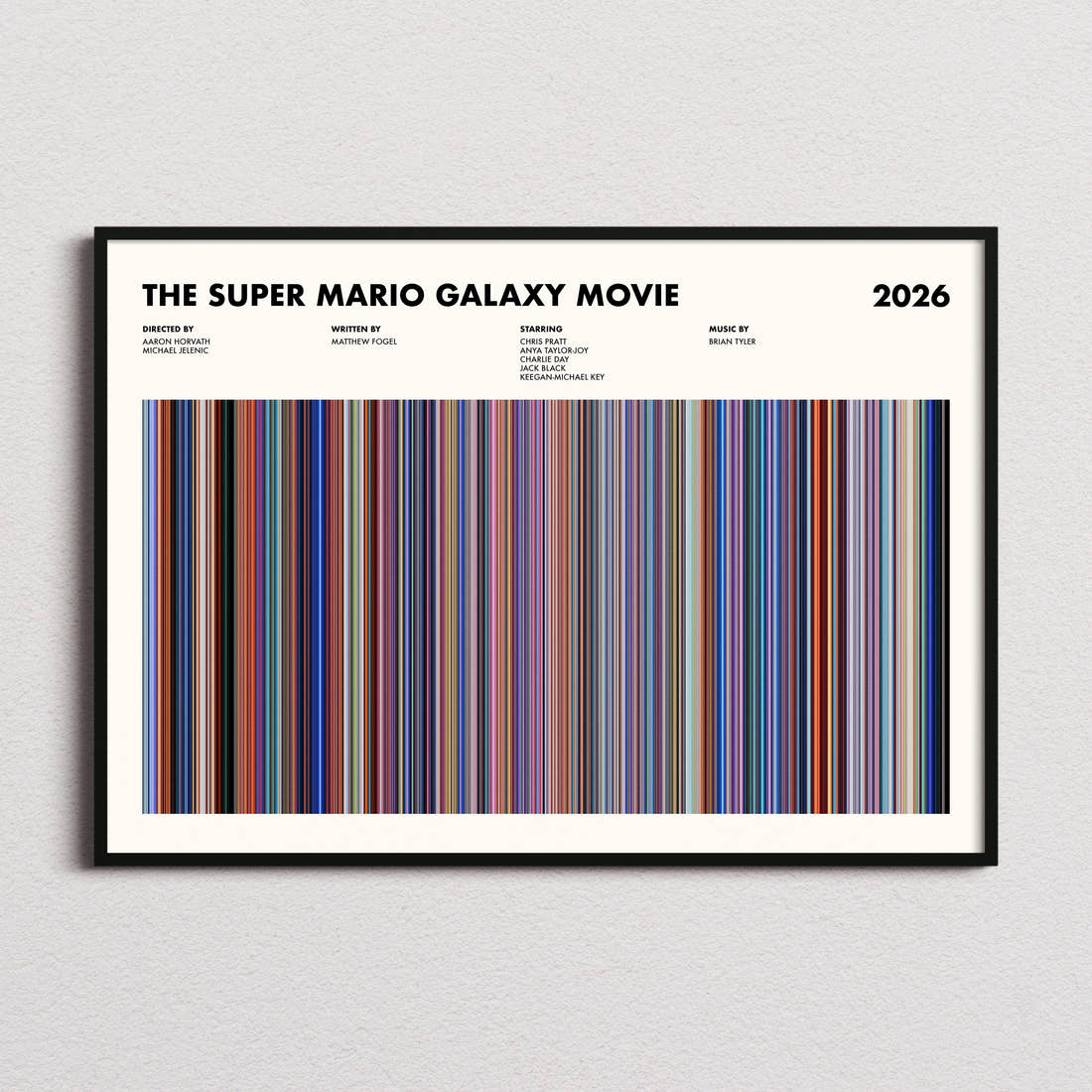 The Super Mario Galaxy Movie Barcode Poster