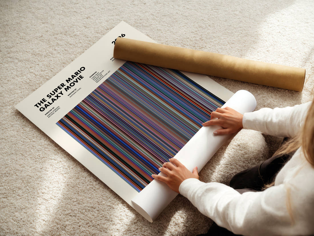 The Super Mario Galaxy Movie Barcode Poster