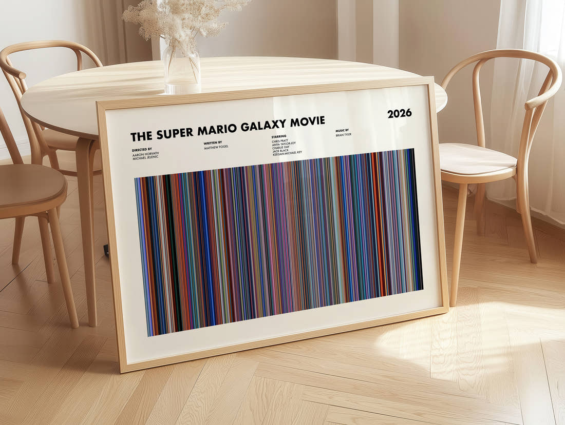 The Super Mario Galaxy Movie Barcode Poster