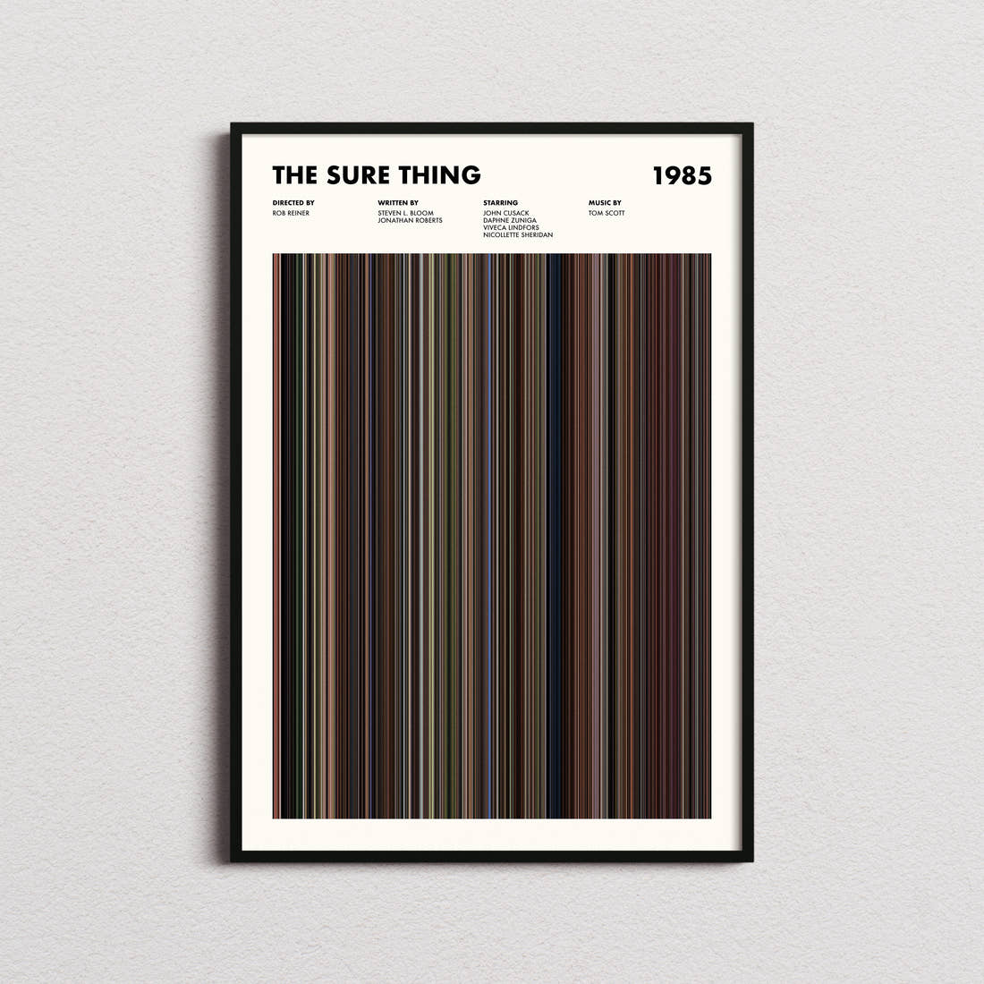The Sure Thing Movie Barcode Poster
