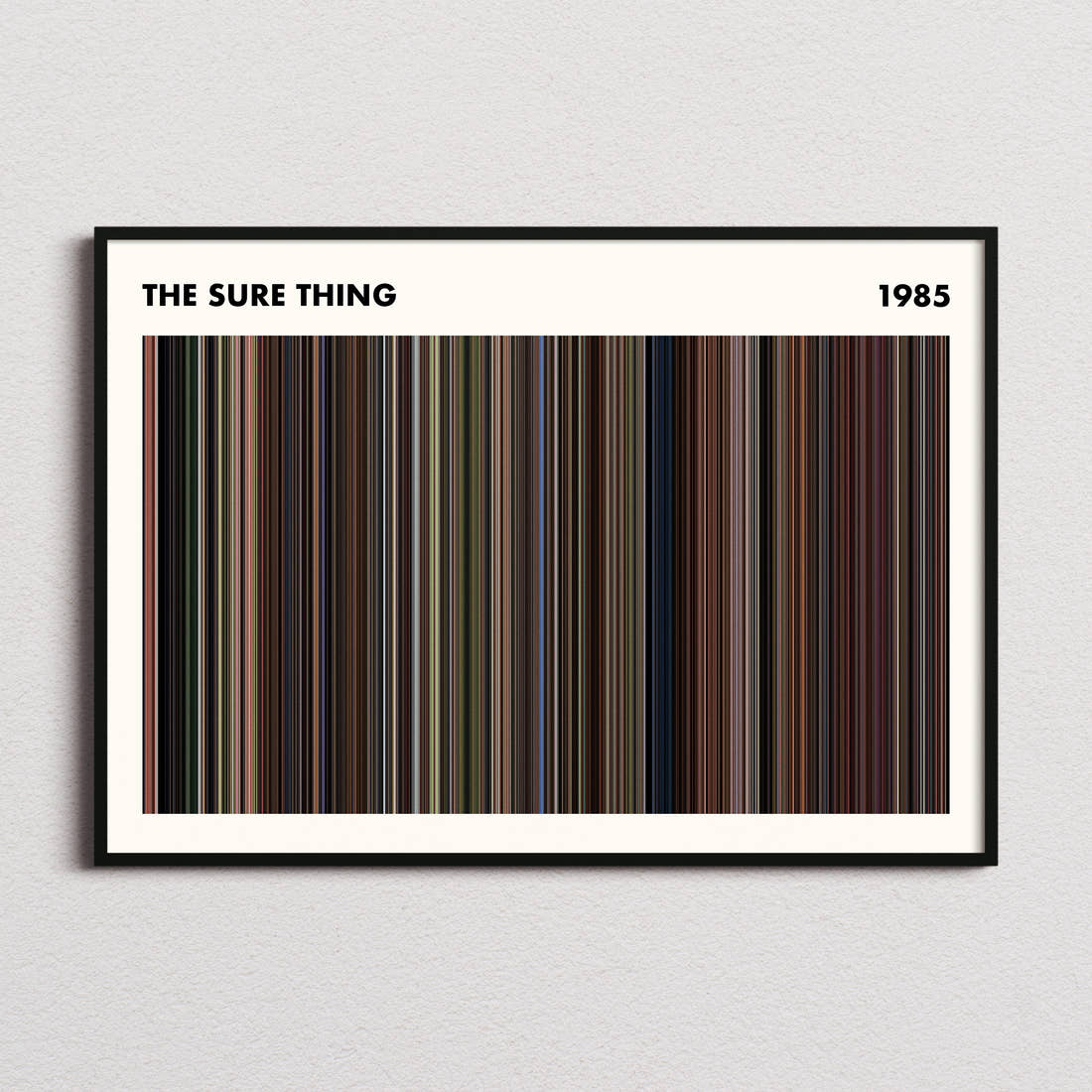 The Sure Thing Movie Barcode Poster - Simplified