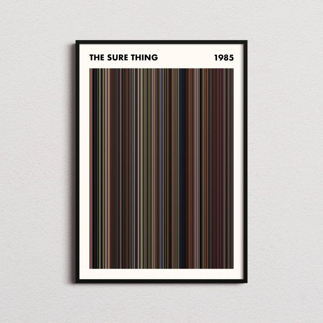 The Sure Thing Movie Barcode Poster - Simplified