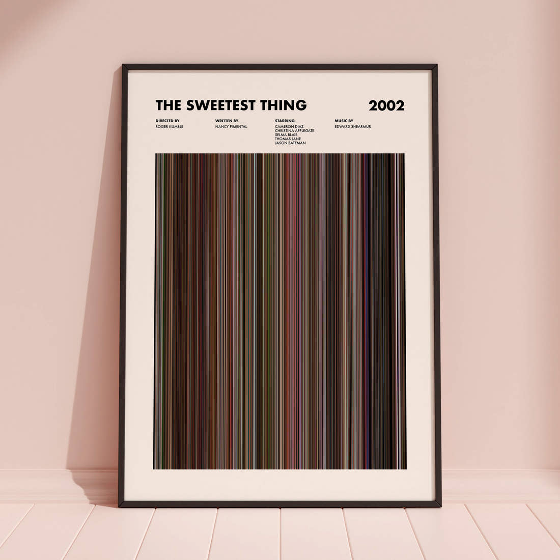 The Sweetest Thing Movie Barcode Poster