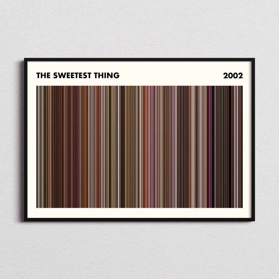 The Sweetest Thing Movie Barcode Poster - Simplified
