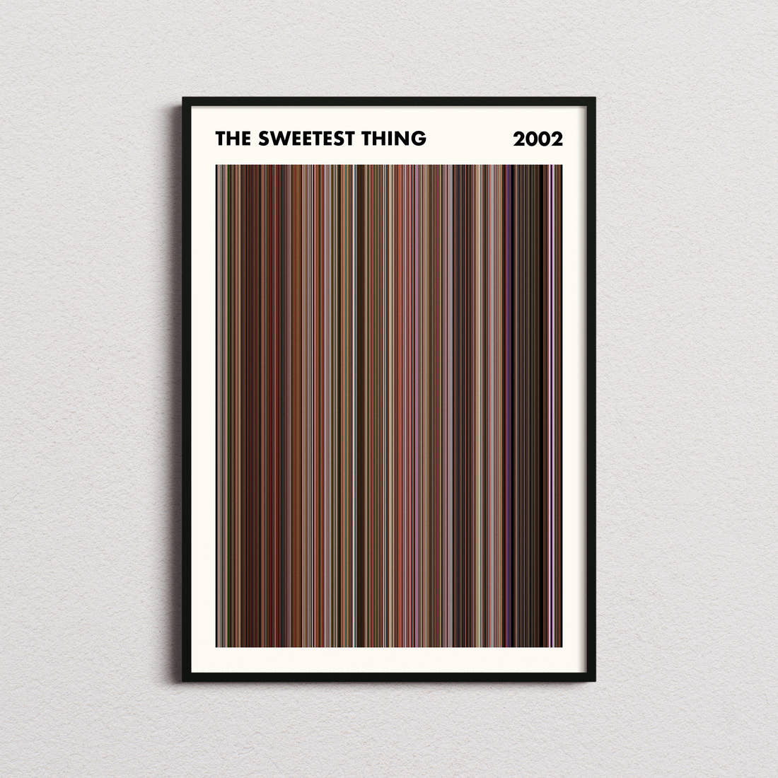 The Sweetest Thing Movie Barcode Poster - Simplified