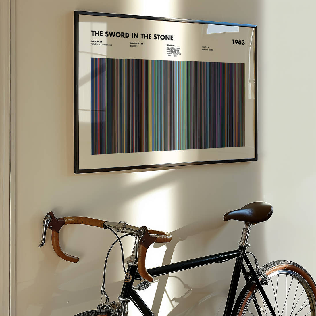 The Sword in the Stone Movie Barcode Poster