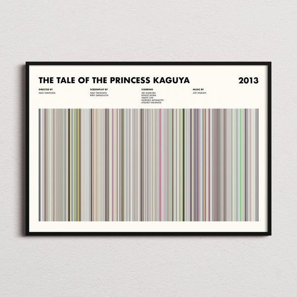 The Tale of the Princess Kaguya Movie Barcode Poster