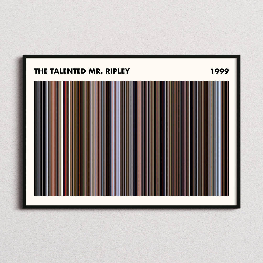 The Talented Mr. Ripley Movie Barcode Poster - Simplified