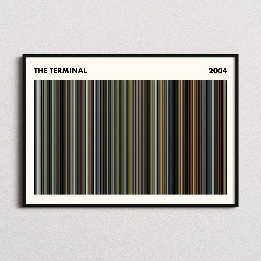 The Terminal Movie Barcode Poster - Simplified