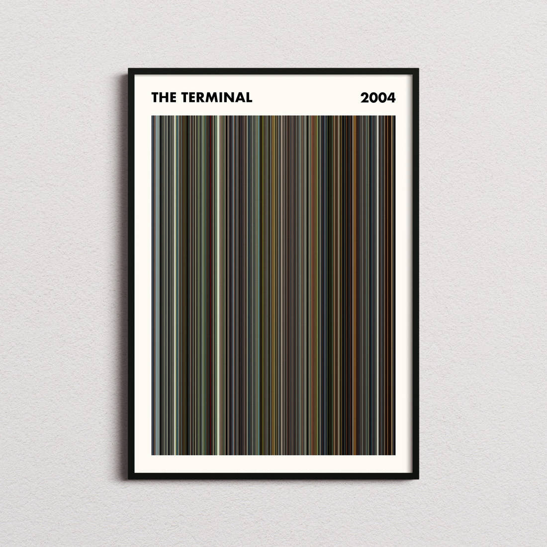 The Terminal Movie Barcode Poster - Simplified