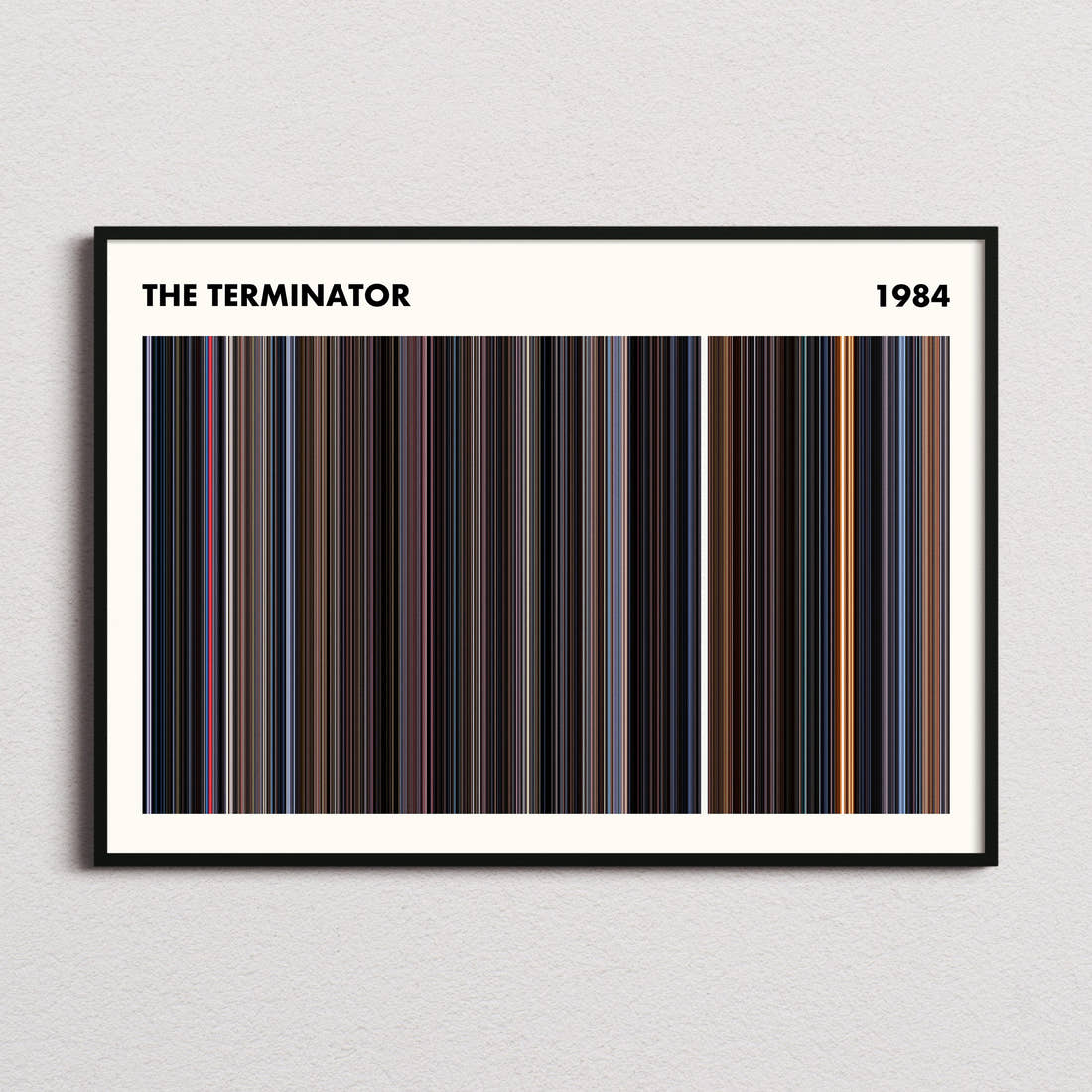 The Terminator Movie Barcode Poster - Simplified