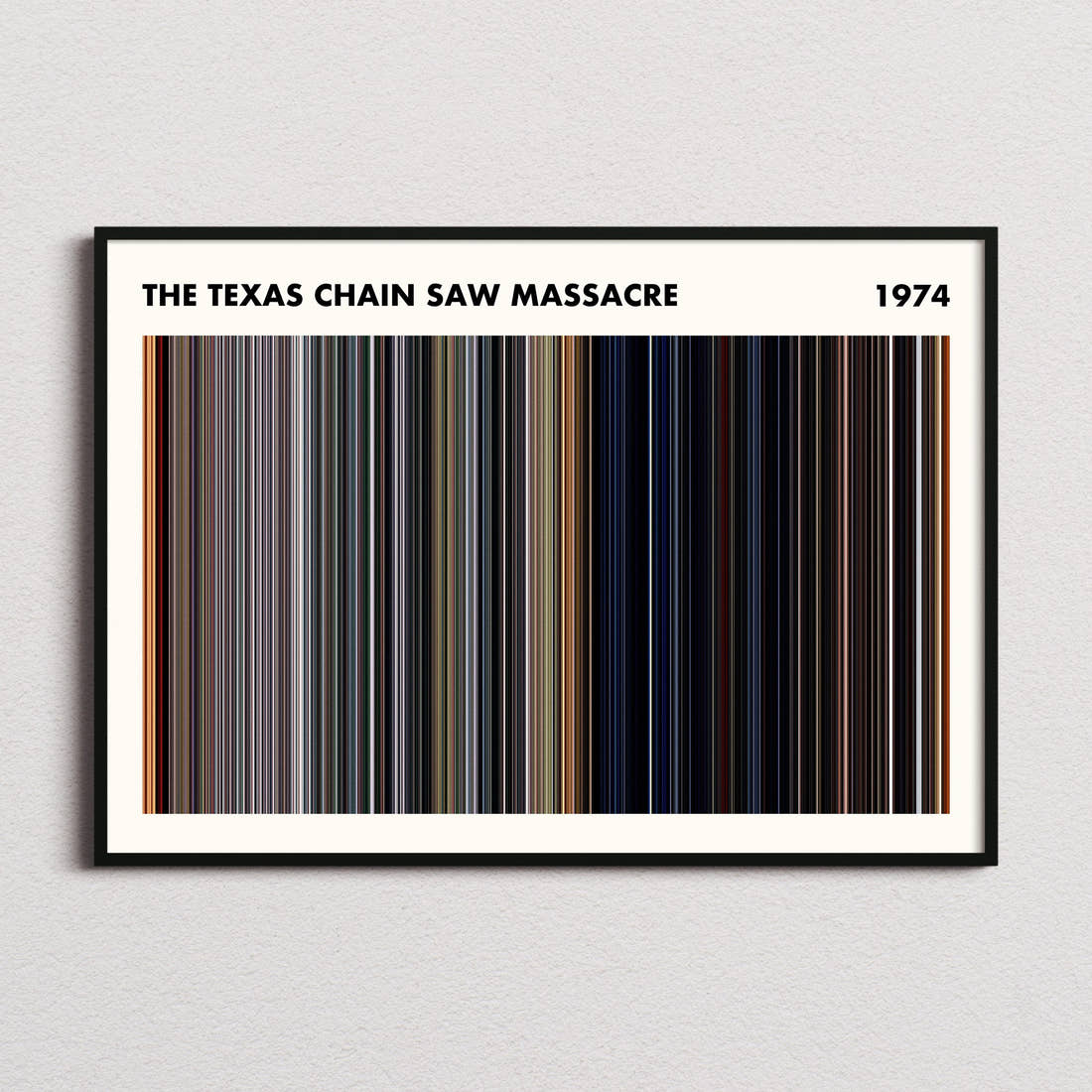 The Texas Chain Saw Massacre Movie Barcode Poster - Simplified