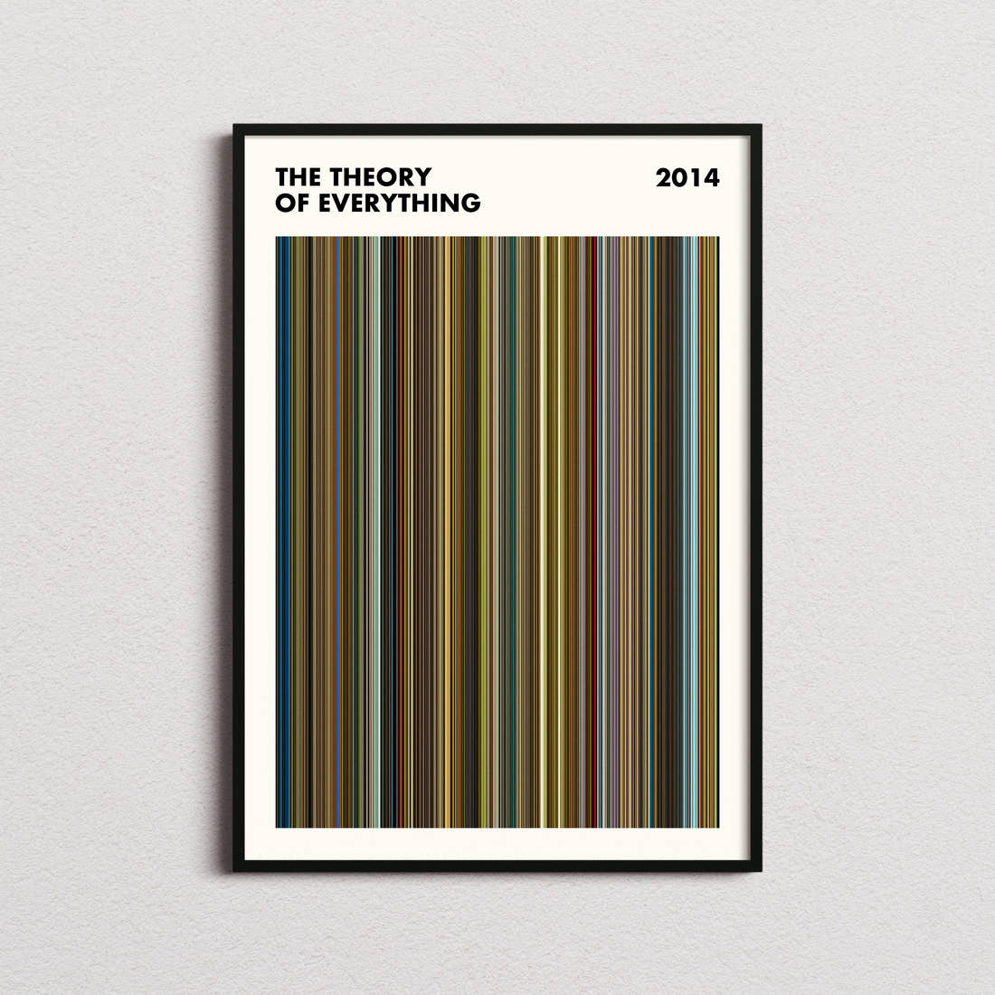 The Theory of Everything Movie Barcode Poster - Simplified