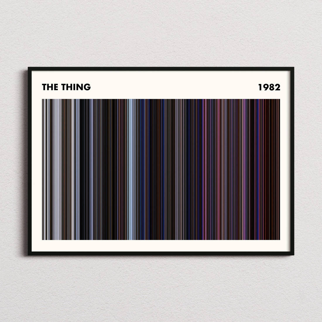 The Thing Movie Barcode Poster - Simplified