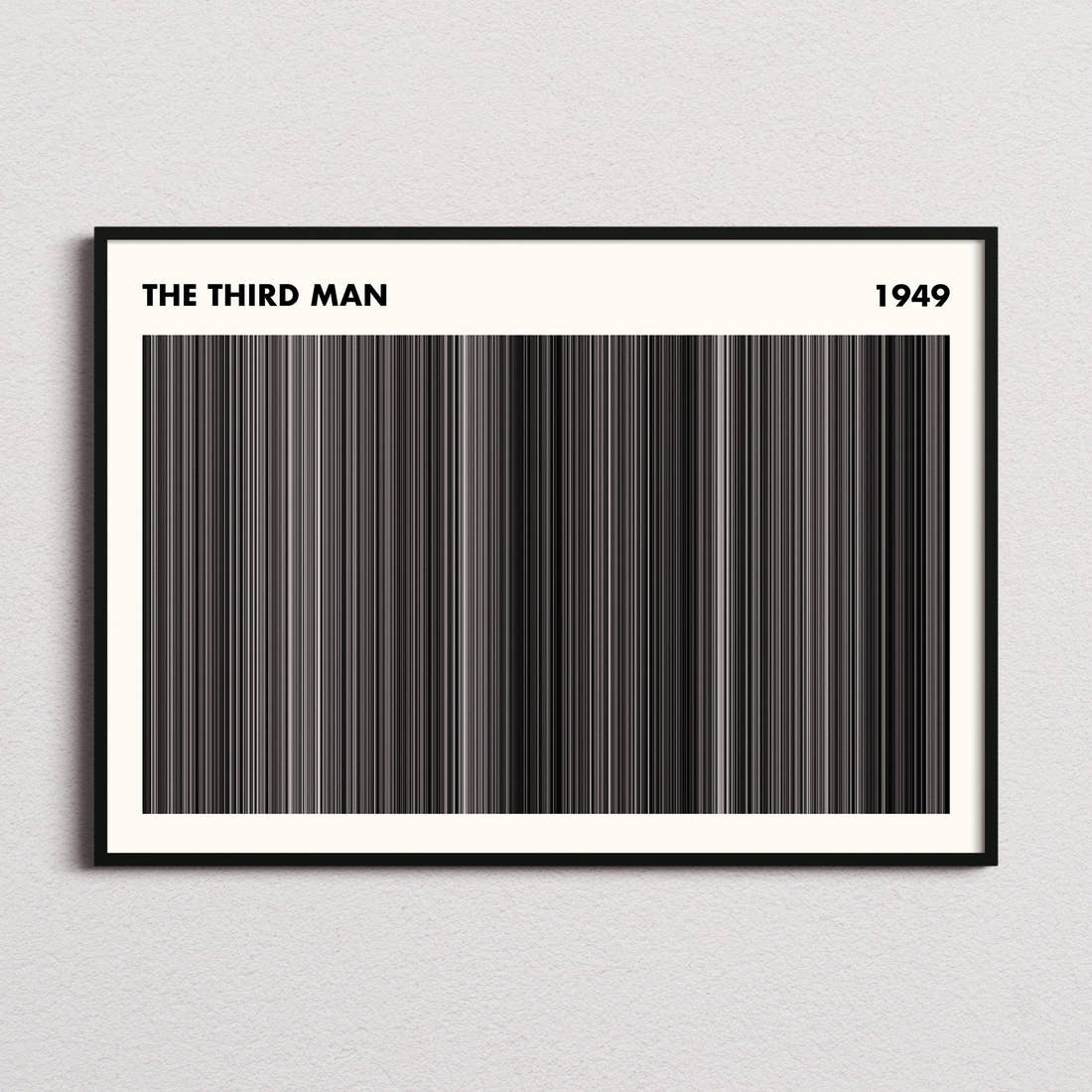 The Third Man Movie Barcode Poster - Simplified