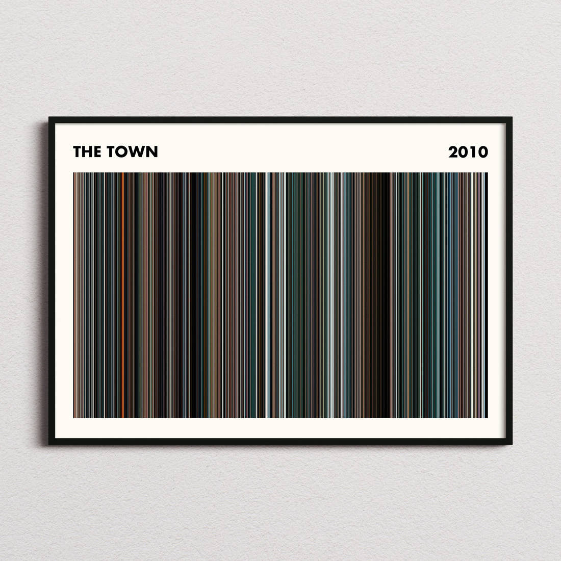 The Town Movie Barcode Poster - Simplified